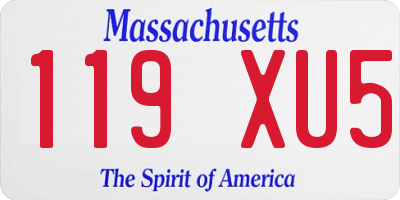 MA license plate 119XU5