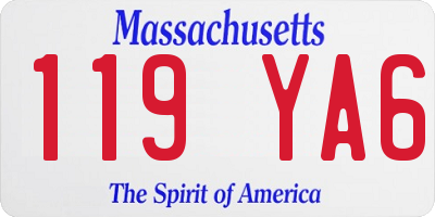 MA license plate 119YA6