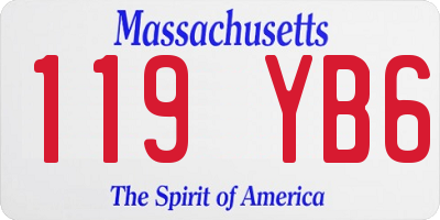 MA license plate 119YB6
