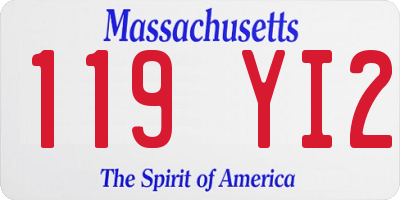 MA license plate 119YI2