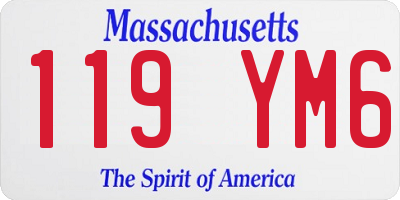 MA license plate 119YM6