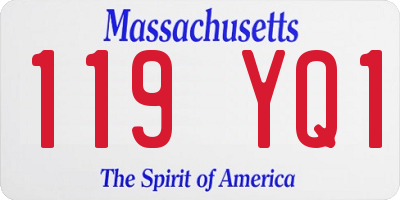 MA license plate 119YQ1