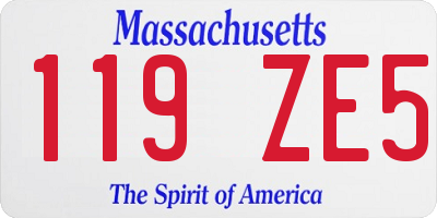 MA license plate 119ZE5