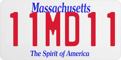 MA license plate 11MD11