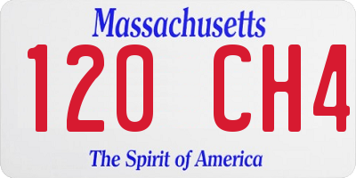 MA license plate 120CH4