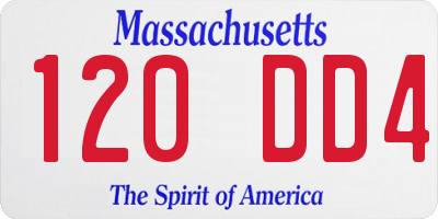 MA license plate 120DD4