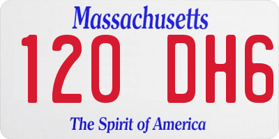 MA license plate 120DH6