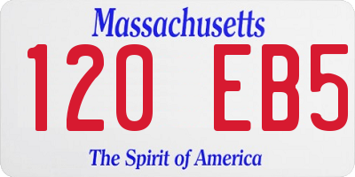 MA license plate 120EB5