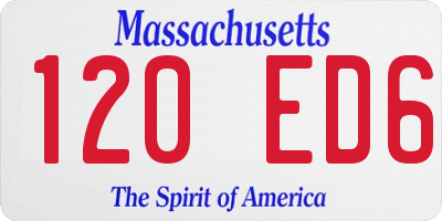MA license plate 120ED6
