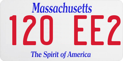 MA license plate 120EE2