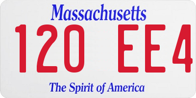 MA license plate 120EE4