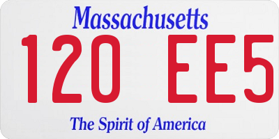 MA license plate 120EE5