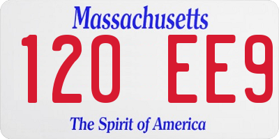 MA license plate 120EE9