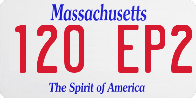 MA license plate 120EP2