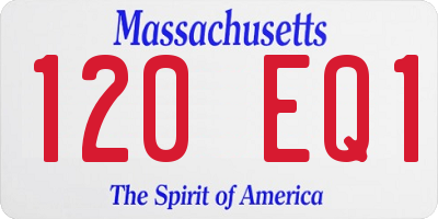 MA license plate 120EQ1