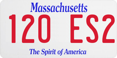MA license plate 120ES2