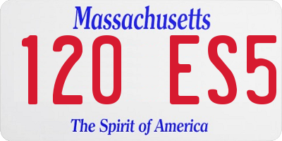 MA license plate 120ES5