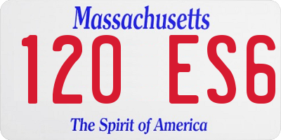 MA license plate 120ES6