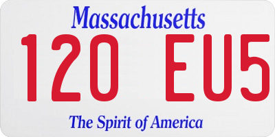 MA license plate 120EU5