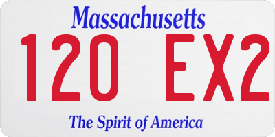 MA license plate 120EX2