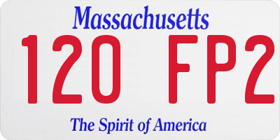 MA license plate 120FP2