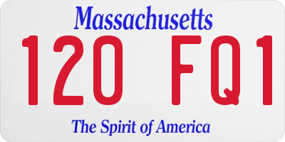 MA license plate 120FQ1