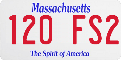 MA license plate 120FS2