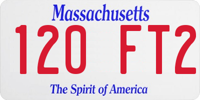 MA license plate 120FT2
