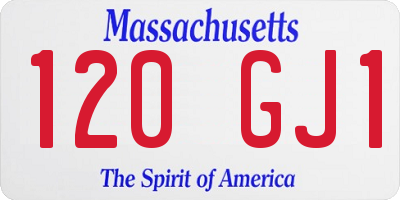 MA license plate 120GJ1