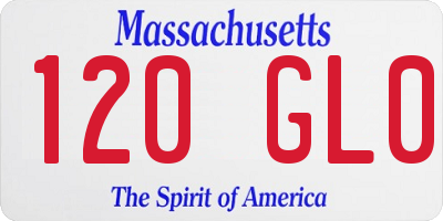 MA license plate 120GL0