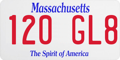 MA license plate 120GL8