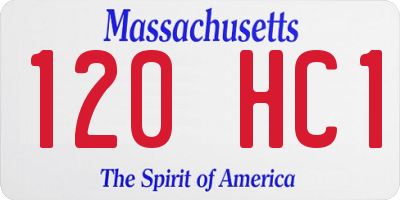 MA license plate 120HC1