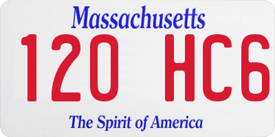 MA license plate 120HC6