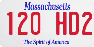 MA license plate 120HD2