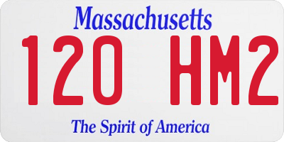 MA license plate 120HM2