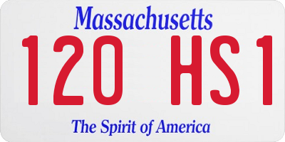 MA license plate 120HS1