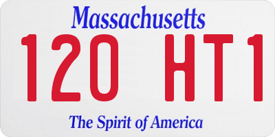 MA license plate 120HT1