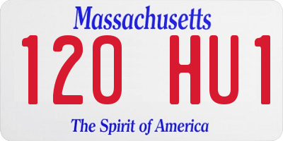 MA license plate 120HU1