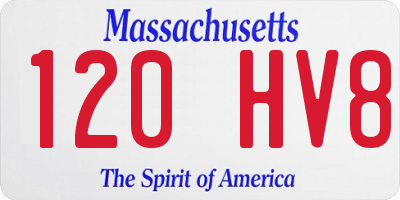 MA license plate 120HV8