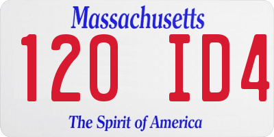 MA license plate 120ID4