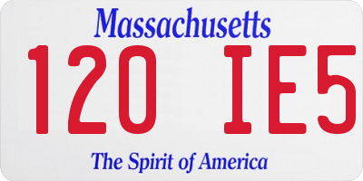 MA license plate 120IE5