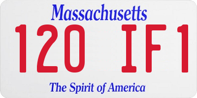 MA license plate 120IF1