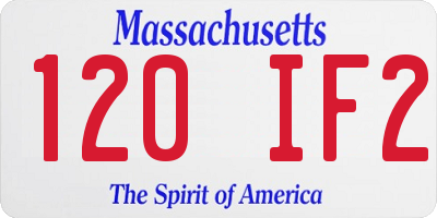 MA license plate 120IF2