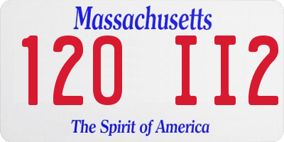MA license plate 120II2
