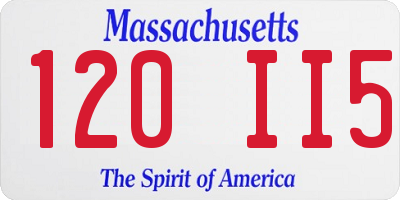 MA license plate 120II5