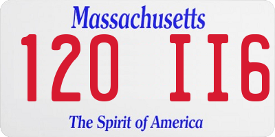 MA license plate 120II6