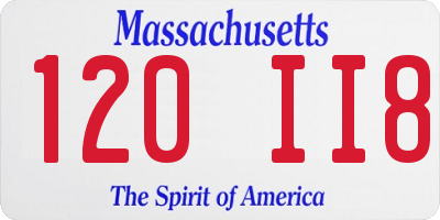 MA license plate 120II8