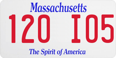 MA license plate 120IO5