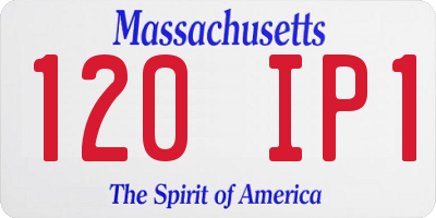 MA license plate 120IP1
