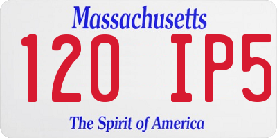 MA license plate 120IP5